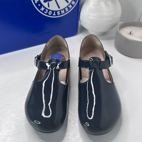 Birkenstock Tickel Patent Navy Leather Shoes Narrow Fit 1013207 Women's US 5 NWB - Picture 5 of 10